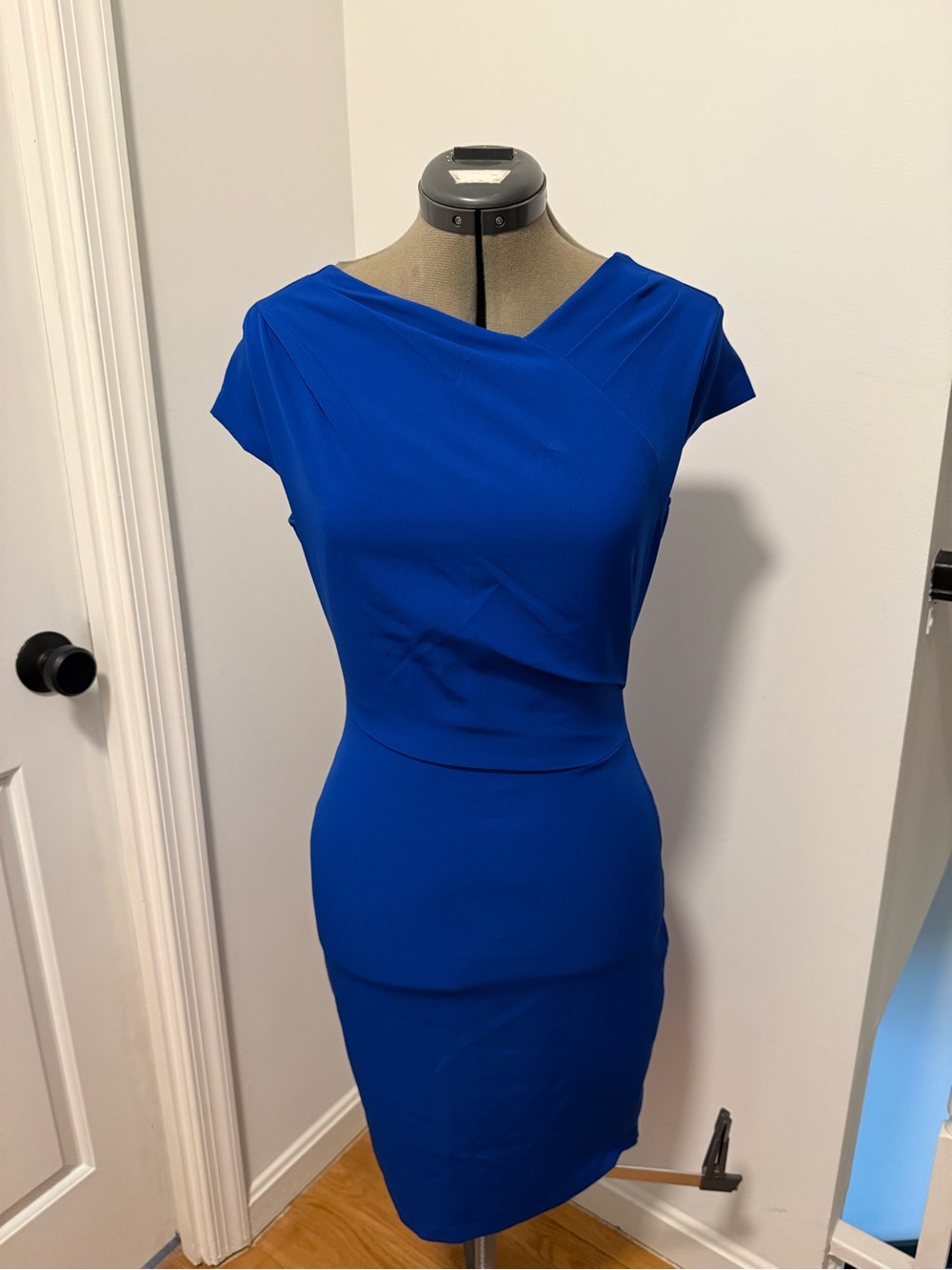 Alexia Admor Royal Cobalt Sheath Midi Dress